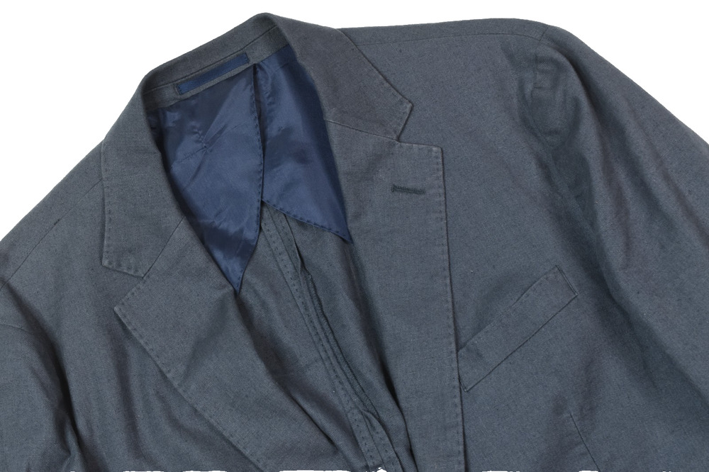 J.Crew Blazer Jacket Mens Medium Blue Cotton Hemp Slim Fit Two-Button